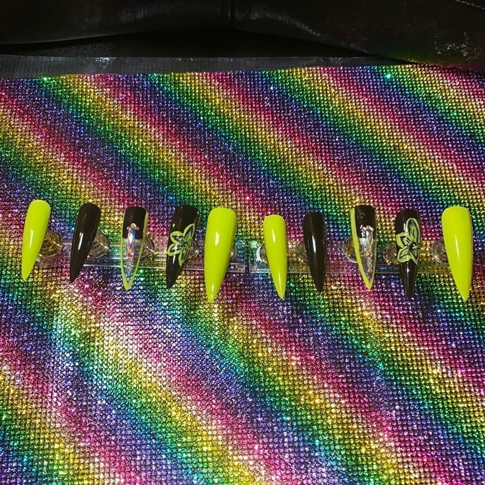 Cute long stiletto Press On Nails! Custom! Sale Item
